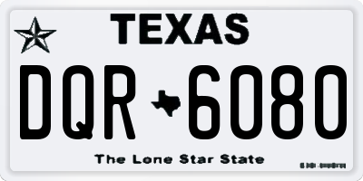 TX license plate DQR6080
