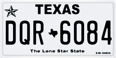 TX license plate DQR6084