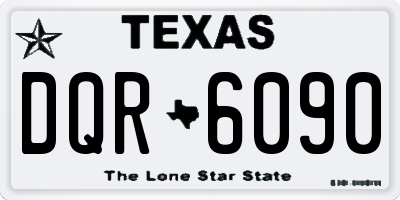 TX license plate DQR6090
