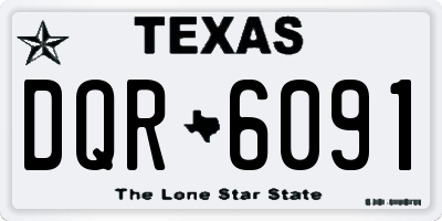 TX license plate DQR6091
