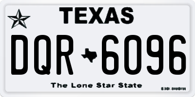 TX license plate DQR6096
