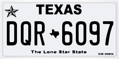 TX license plate DQR6097