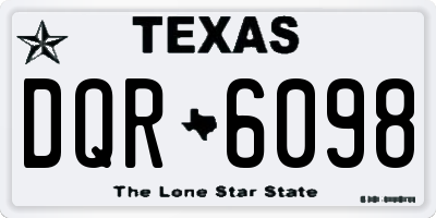 TX license plate DQR6098