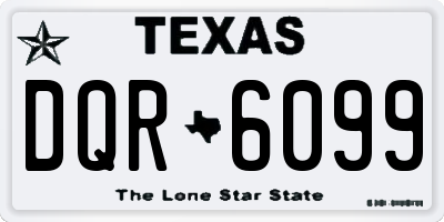 TX license plate DQR6099