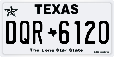 TX license plate DQR6120