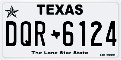 TX license plate DQR6124
