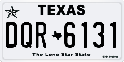 TX license plate DQR6131