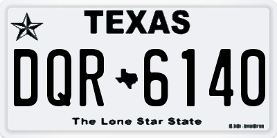 TX license plate DQR6140