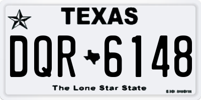 TX license plate DQR6148