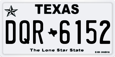 TX license plate DQR6152