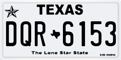 TX license plate DQR6153