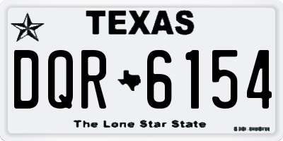 TX license plate DQR6154