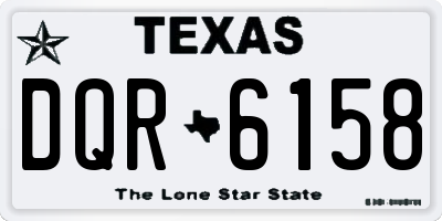 TX license plate DQR6158