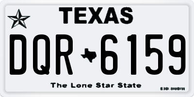 TX license plate DQR6159