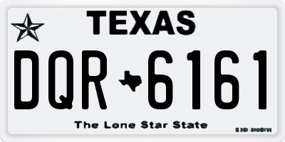 TX license plate DQR6161