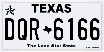 TX license plate DQR6166
