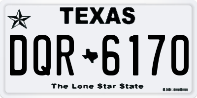 TX license plate DQR6170