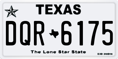 TX license plate DQR6175