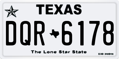 TX license plate DQR6178