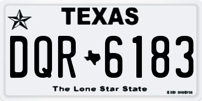 TX license plate DQR6183