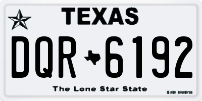 TX license plate DQR6192