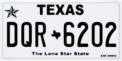 TX license plate DQR6202