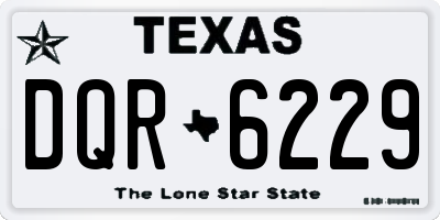 TX license plate DQR6229