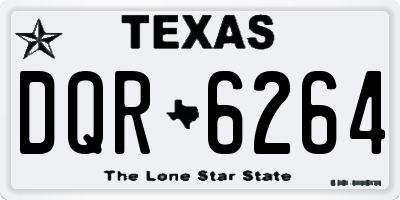 TX license plate DQR6264