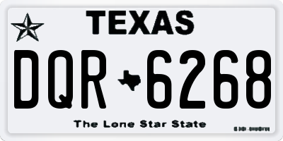 TX license plate DQR6268