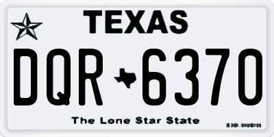 TX license plate DQR6370