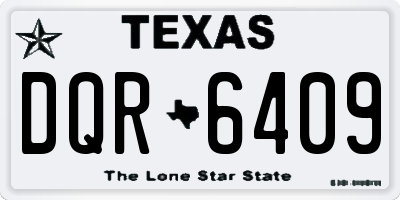 TX license plate DQR6409