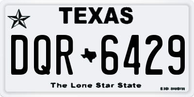 TX license plate DQR6429