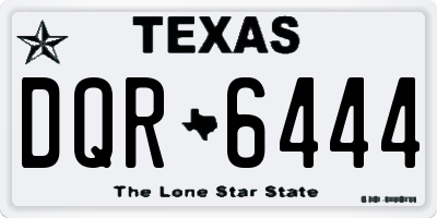 TX license plate DQR6444
