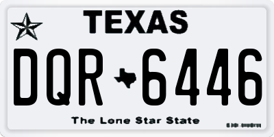 TX license plate DQR6446