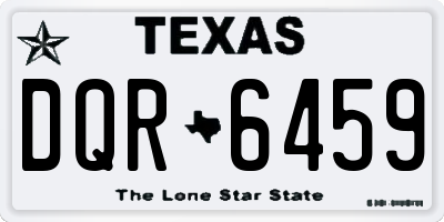 TX license plate DQR6459