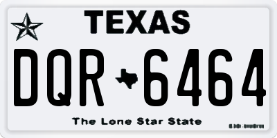 TX license plate DQR6464