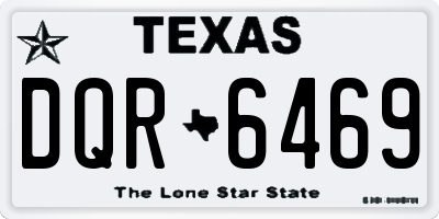 TX license plate DQR6469