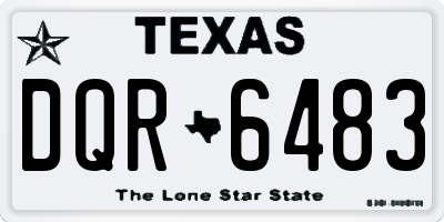 TX license plate DQR6483