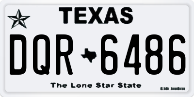 TX license plate DQR6486