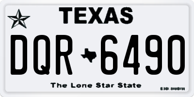 TX license plate DQR6490
