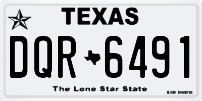 TX license plate DQR6491