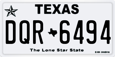 TX license plate DQR6494