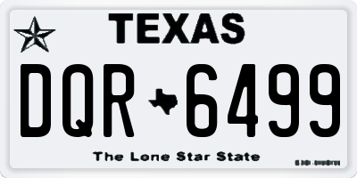 TX license plate DQR6499