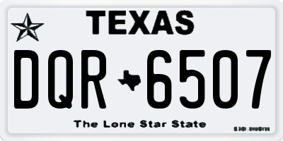 TX license plate DQR6507