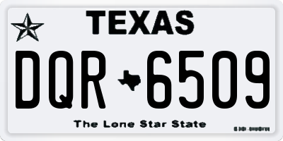 TX license plate DQR6509