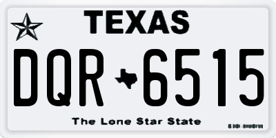 TX license plate DQR6515