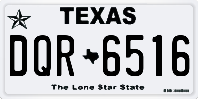 TX license plate DQR6516