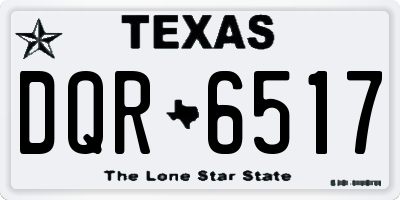 TX license plate DQR6517