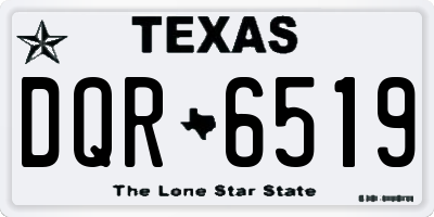 TX license plate DQR6519