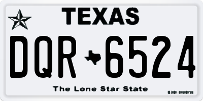 TX license plate DQR6524